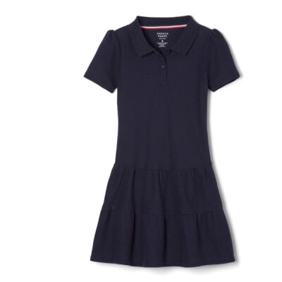French Toast Ruffled Pique Polo Dress Thumbnail
